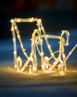 WeRChristmas 3D Reindeer With Sleigh Rope Light Silhouette, 120 Cm