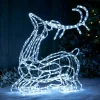 WeRChristmas 3D Sitting Reindeer Rope Light Silhouette, 93 Cm