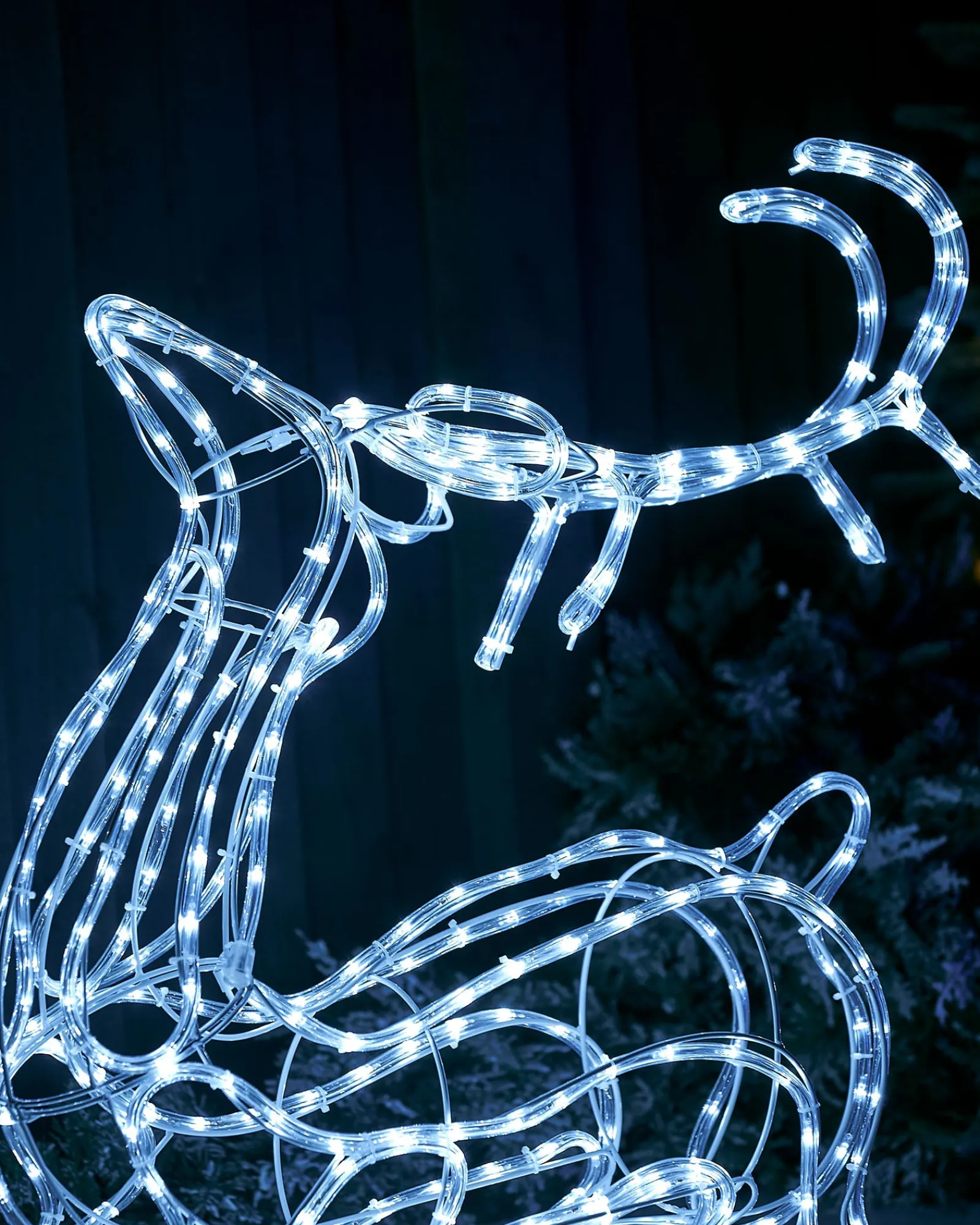 WeRChristmas 3D Sitting Reindeer Rope Light Silhouette, 93 Cm
