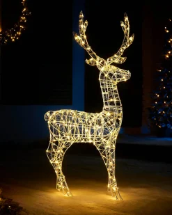 WeRChristmas 3D Standing Reindeer Silhouette, 121 Cm