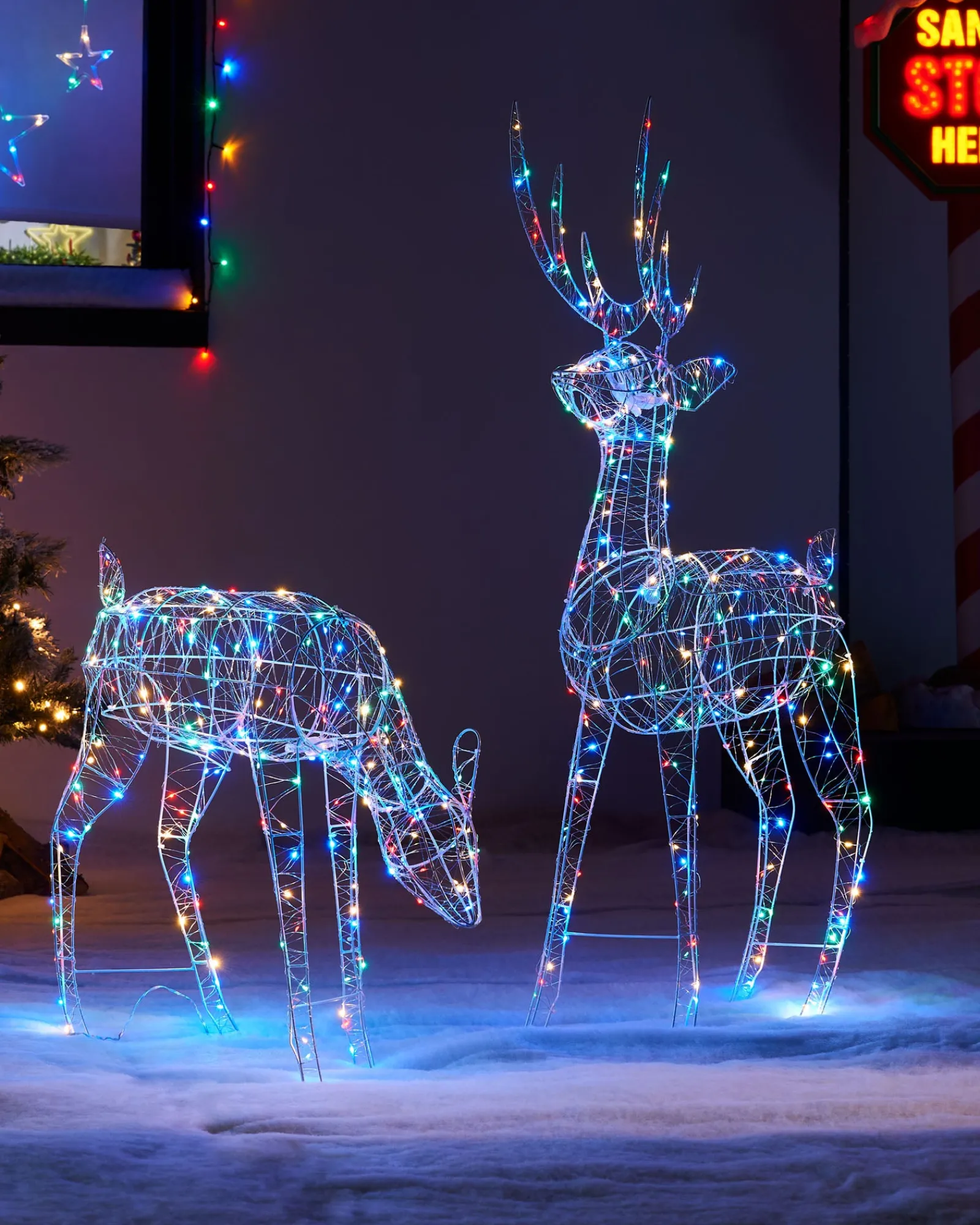 WeRChristmas 3D Standing Stag Silhouette, 110 Cm