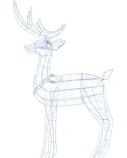 WeRChristmas 3D Standing Stag Silhouette, 110 Cm