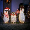WeRChristmas 2D Tinsel Penguin Family Silhouette