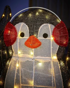 WeRChristmas 2D Tinsel Penguin Family Silhouette