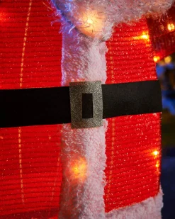 WeRChristmas 3D Tinsel Santa With Gift Box Silhouette