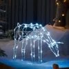 WeRChristmas 3D Twinkling Grazing Reindeer Silhouette, White, 68 Cm