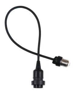 WeRChristmas E27 Outdoor Festoon Pendant, Black Rubber Cable