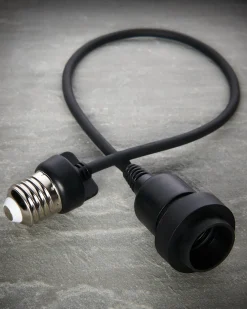 WeRChristmas E27 Outdoor Festoon Pendant, Black Rubber Cable