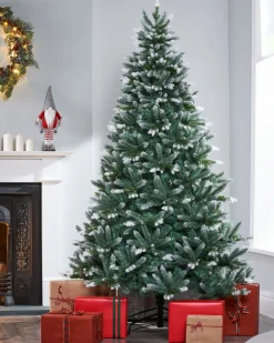 WeRChristmas Evergreen Snow Flocked Tip Christmas Tree, 6 Ft