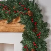 WeRChristmas Extra Thick Mixed Pine Garland, Pinecones & Berries, 9 Ft