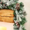 WeRChristmas Extra Thick Mixed Pine Snow Flocked Garland, 9 Ft