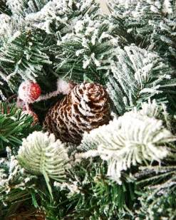 WeRChristmas Extra Thick Mixed Pine Snow Flocked Garland, 9 Ft