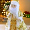 WeRChristmas Father Christmas Tree Topper, Cream/Gold, 30 Cm