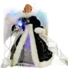 WeRChristmas Fibre Optic Angel Christmas Tree Topper, Black/Silver, 25 Cm