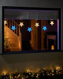 WeRChristmas Flashing Star Curtain Net Light, 2.2 M