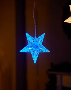 WeRChristmas Flashing Star Curtain Net Light, 2.2 M
