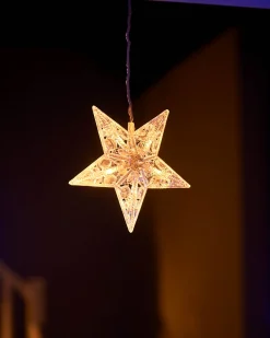 WeRChristmas Flashing Star Curtain Net Light, 2.2 M