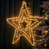 WeRChristmas Flashing Star Rope Light Silhouette, Warm White, 72 Cm