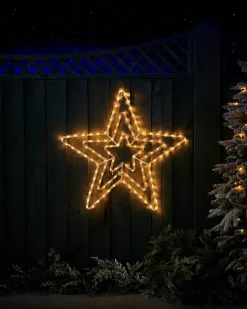 WeRChristmas Flashing Star Rope Light Silhouette, Warm White, 72 Cm