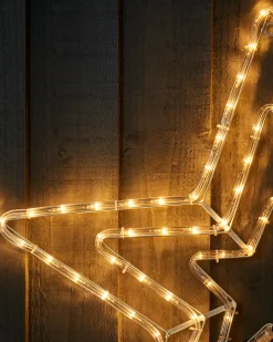WeRChristmas Flashing Star Rope Light Silhouette, Warm White, 72 Cm