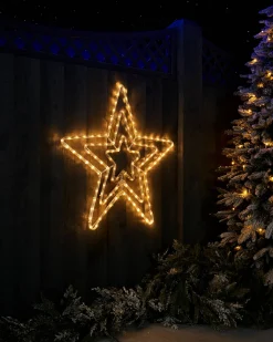 WeRChristmas Flashing Star Rope Light Silhouette, Warm White, 72 Cm
