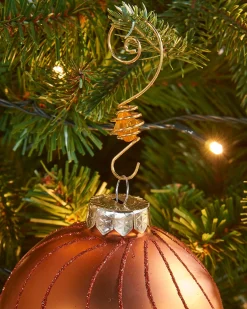 WeRChristmas Gemstone Bauble Hooks, Gold, Pack Of 24