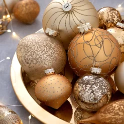 WeRChristmas Glamour Glass Baubles, 20 Pack