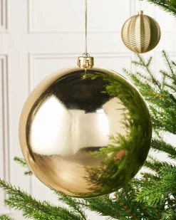 WeRChristmas Gold Large Gloss Shatterproof Bauble, 20 Cm
