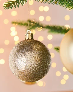 WeRChristmas Gold Shatterproof Baubles, 42 Pack, 6 Cm