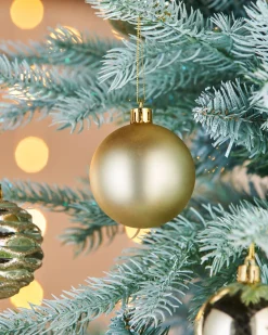 WeRChristmas Gold Shatterproof Baubles, 50 Pack, 6 Cm