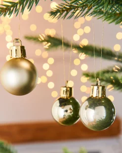 WeRChristmas Gold Shatterproof Baubles, 36 Pack, 3 Cm