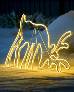 WeRChristmas Grazing Reindeer Neon Rope Light Silhouette, 82 Cm