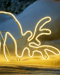 WeRChristmas Grazing Reindeer Neon Rope Light Silhouette, 82 Cm