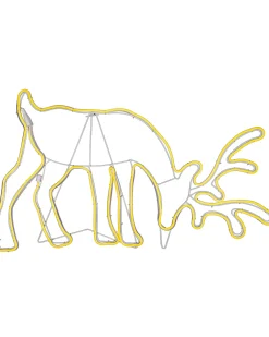 WeRChristmas Grazing Reindeer Neon Rope Light Silhouette, 82 Cm