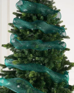 WeRChristmas Green Mesh With Green Foil, 9 M