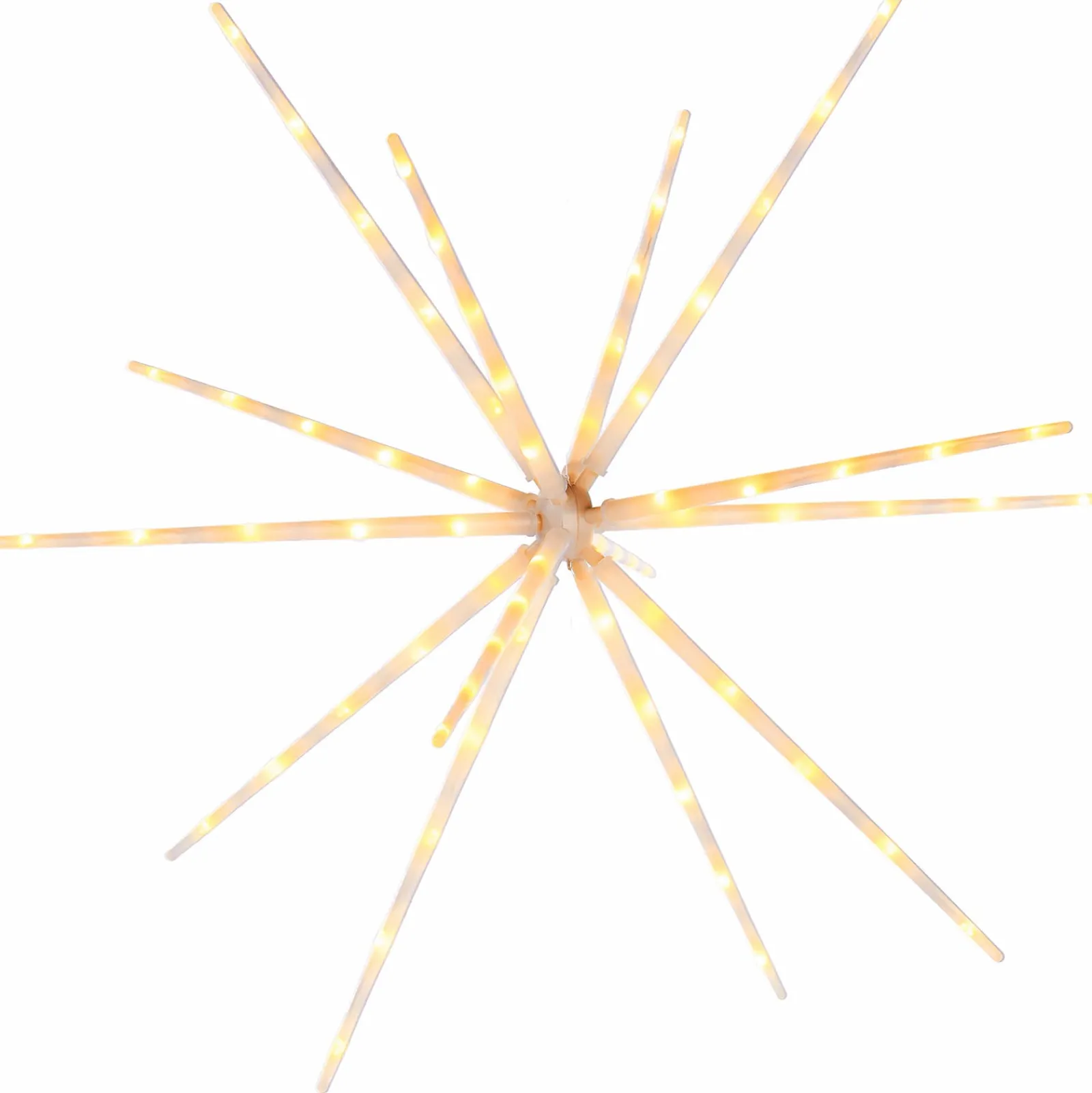 WeRChristmas Hanging Starburst Decoration, Warm White, 51 Cm