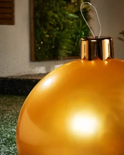 WeRChristmas Inflatable Christmas Bauble, Gold, 45 Cm