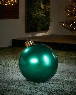 WeRChristmas Inflatable Christmas Bauble, Green, 45 Cm