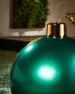 WeRChristmas Inflatable Christmas Bauble, Green, 45 Cm