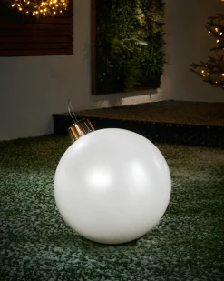 WeRChristmas Inflatable Christmas Bauble, White , 45 Cm