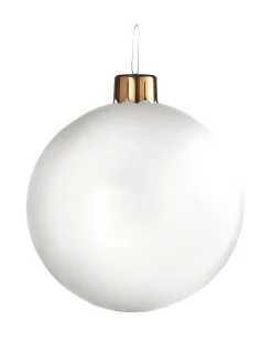 WeRChristmas Inflatable Christmas Bauble, White , 45 Cm