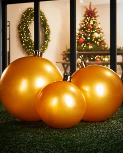 WeRChristmas Inflatable Christmas Bauble, Gold, 66 Cm