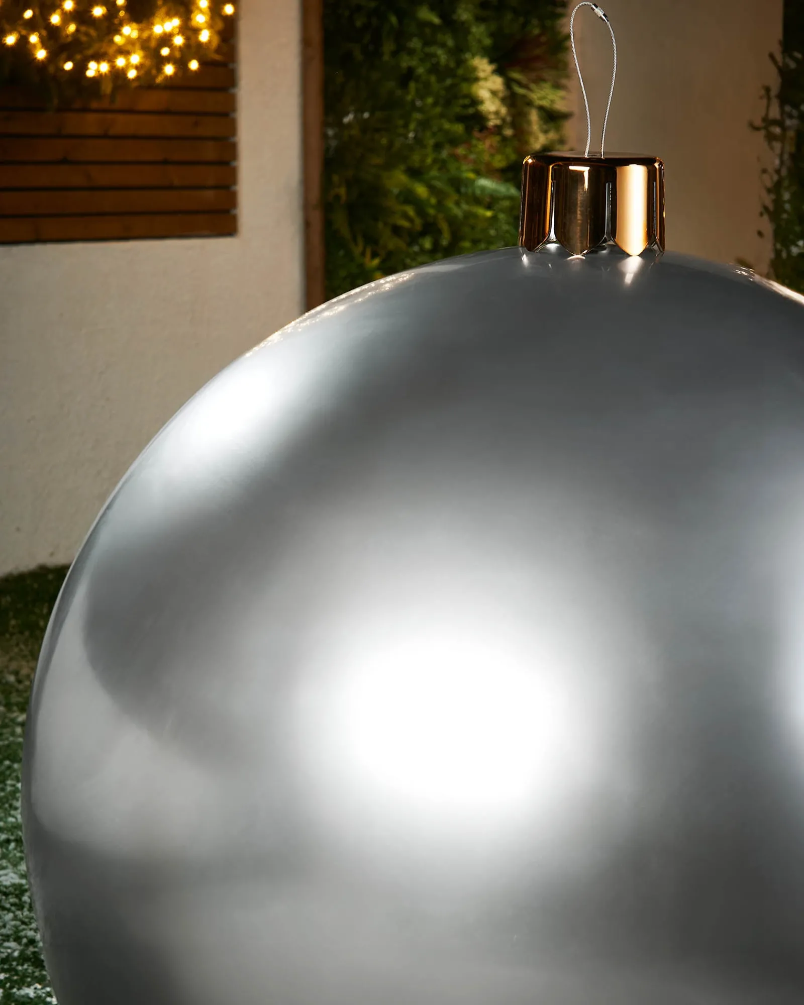 WeRChristmas Inflatable Christmas Bauble, Silver, 66 Cm