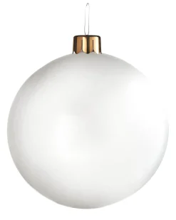 WeRChristmas Inflatable Christmas Bauble, White, 66 Cm