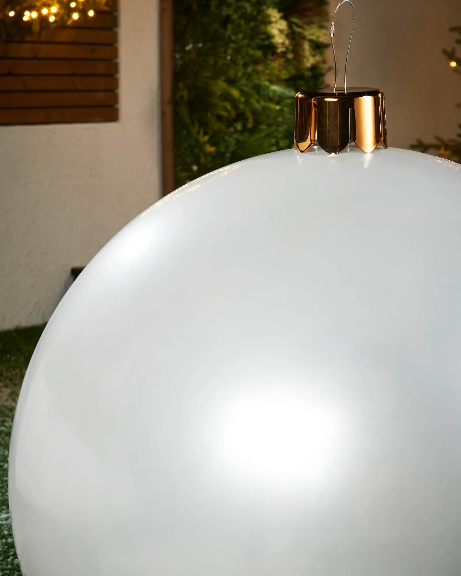 WeRChristmas Inflatable Christmas Bauble, White, 66 Cm