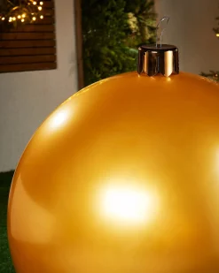 WeRChristmas Inflatable Christmas Bauble, Gold, 76 Cm