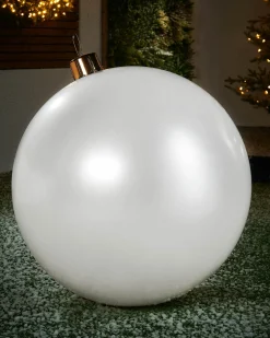WeRChristmas Inflatable Christmas Bauble, White, 76 Cm