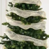 WeRChristmas Ivory Mesh With Pale Gold Foil, 9 M