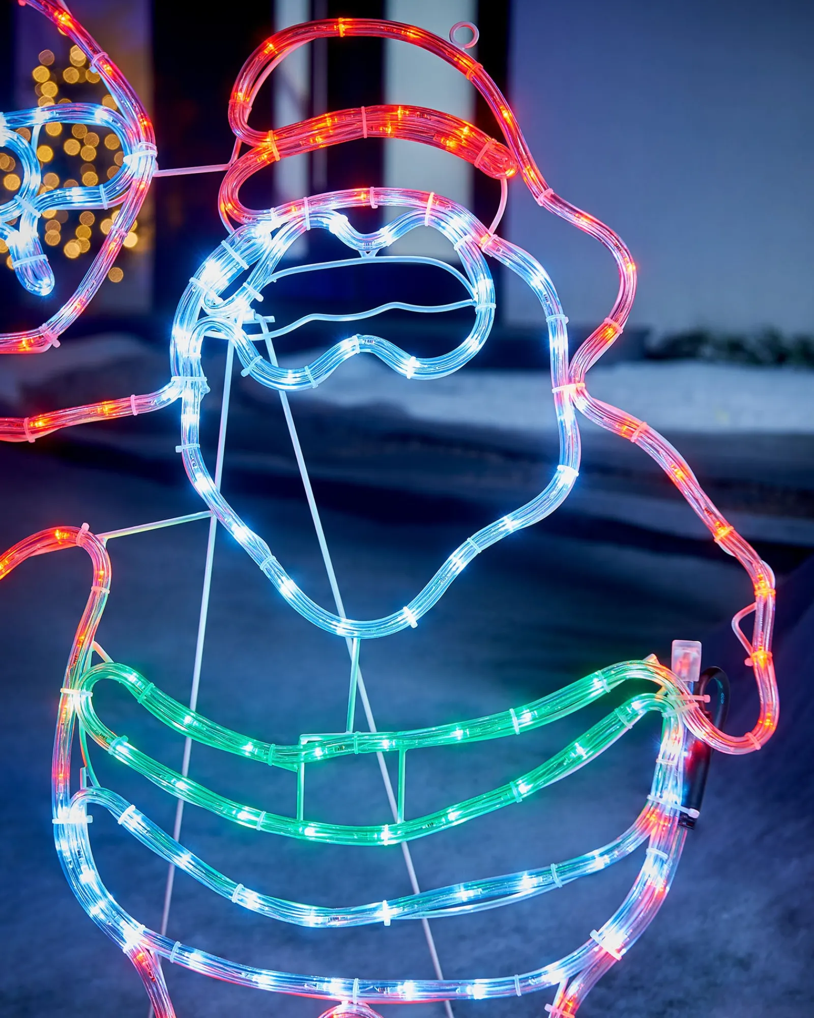 WeRChristmas LED Santa Stop Here Rope Light Window Silhouette, 81 Cm