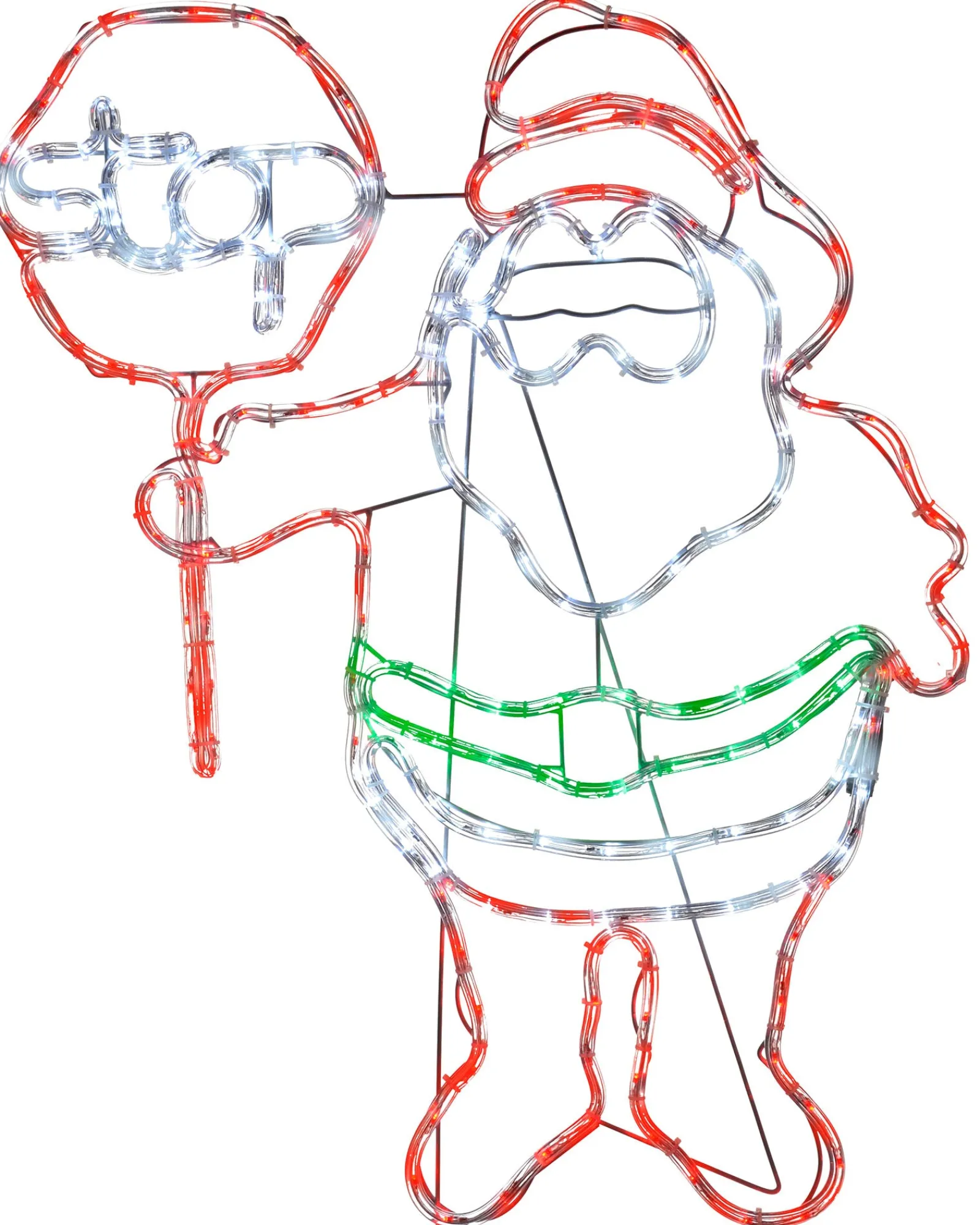 WeRChristmas LED Santa Stop Here Rope Light Window Silhouette, 81 Cm